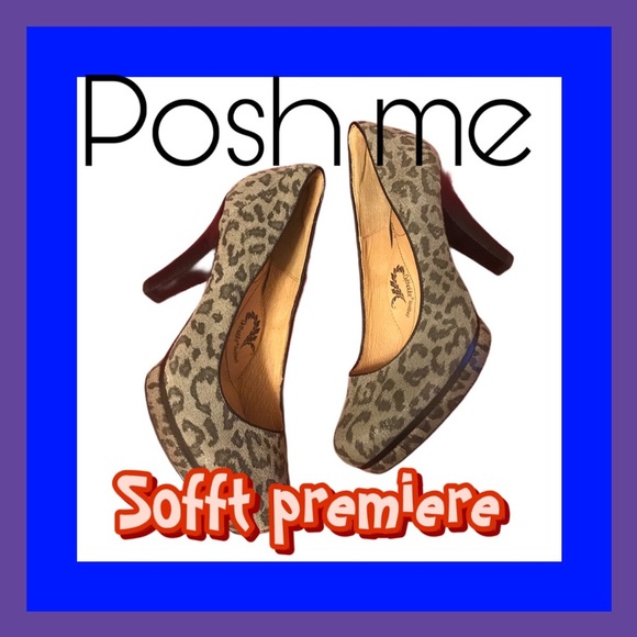 Sofft Premeire heels NWOT size 8.5 MANDY pumps heels animal print gray cheetah - Picture 2 of 11